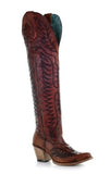 Corral Women's LD Cognac Embroidery Tall Boots