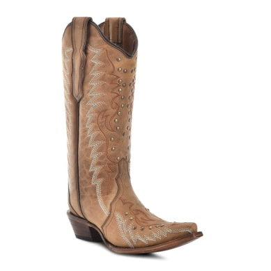 Corral Women's Embroidery Studs Sand Boots