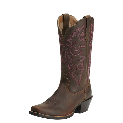 CLEARANCE Ariat Women's Round Up ST Powder Brown Boot