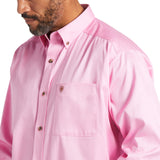 Ariat Mns Solid Twill Prism Pink L/S Btn Sht 10016692