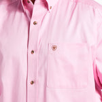 Ariat Mns Solid Twill Prism Pink L/S Btn Sht 10016692