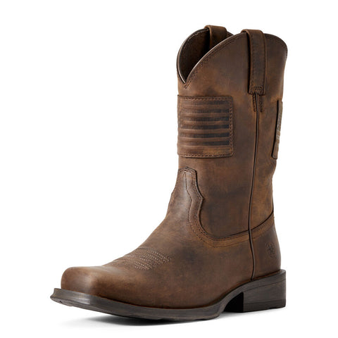 Ariat Men's Rambler Patriot Dist Brown Boots