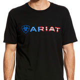 Ariat Men's USA Wordmark Black T-Shirt