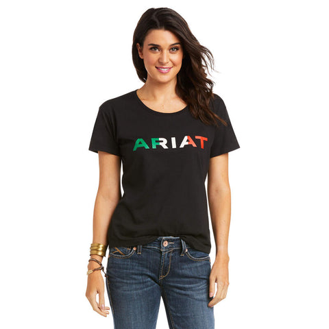 Ariat Wms Viva Mexico Blk T-Shirt 10036634