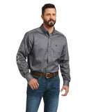 Ariat Mns Team Logo Twill Quiet Shade Shirt