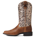 CLEARANCE Women's Round Up Metallic Leopard Boots