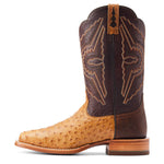 Ariat Men's Broncy Antique Saddle FQ Ostrich Boot