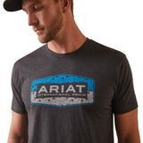 Ariat Men's Floral Block Charcoal Heather T-Shirt