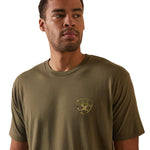 Ariat Men's Tonal Camo Flag Military Heather T-Shirt