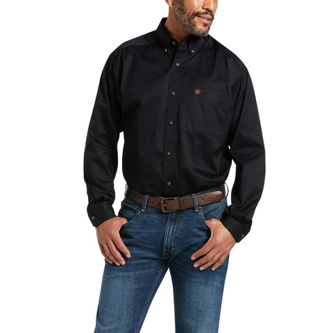 Ariat Men's Solid Twill Classic Black Shirt