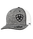 Ariat® Hat Baseball Cap Logo Mesh Back Heather Grey Black 1504901
