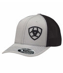Ariat® Hat Baseball Cap Mesh Snap Back Logo Black Grey 1597706