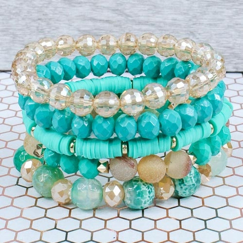 Emma Jewelry Wms Bdd Trq Bracelet Set 74693 Corral Western Wear