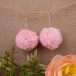 Emma Jewelry Women's Pom Pom Pink Earrings