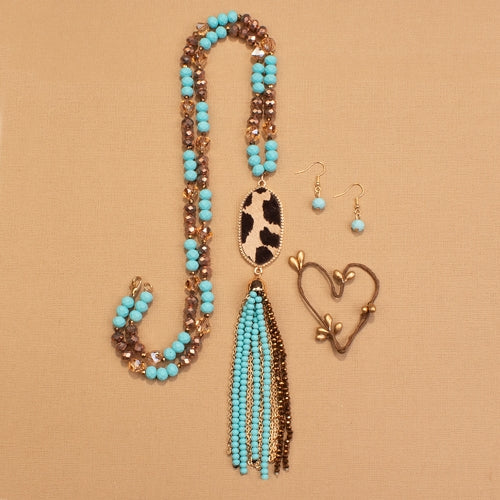 Emma Jewelry Wms Bdd Tssl Tq Nklc/Err Set 72715 Corral Western Wear