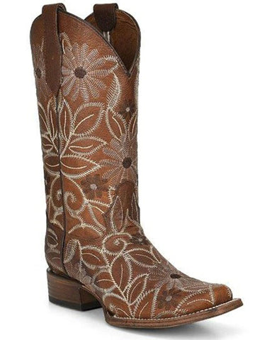 Circle G Women's Embroidery Tan Boots
