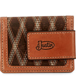 Justin Crisscross Stitch Bifold Card Wallet