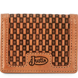 Justin Crisscross Stitch FP Slim Card Wallet