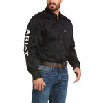 Ariat Men's Team Logo Twill Classic LS Black Shirt