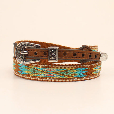 Twister Ivory Lacing Brown Hatband