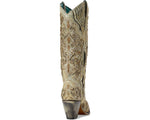 Corral Women's Embroidered Glitter Beige Boots