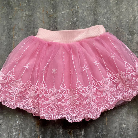 Shea Baby Girl Pink Lace Skirt