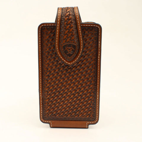 Ariat Basket Weave Shield Brown Cell Phone Case