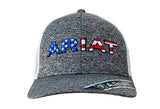 Ariat Men's Embroidered USA Grey Cap