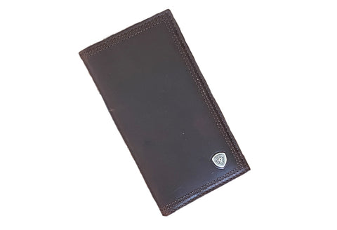 Ariat Men's Leather Shield Dark Copper Rodeo Wallet