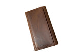 Ariat Men's Perforated Edge Brown Shield Rodeo Wallet