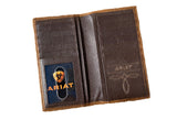 Ariat Men's Distressed Perforated Brown Rodeo Style Wallet A3511244