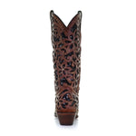 Corral Wms Embroidery Tn/Blk Boots A4083