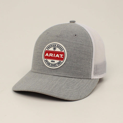 Ariat Men's Patch Logo Grey Cap