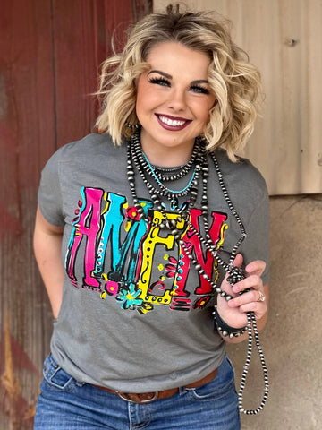 Texas True Threads Women's Callie Ann Amen T-Shirt