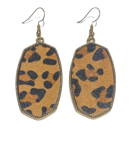 Emma Jewelry Wms Bld Prnt Leopard Earrings 734007