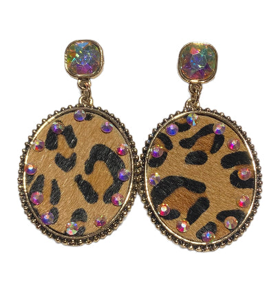 Emma Jewelry Women's Leopard Brown Earrings