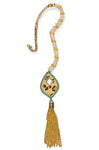 Emma Jewelry Women's Tassel Turquoise Necklace