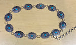 Emma Jewelry Wms Cnch Trq Belt B006