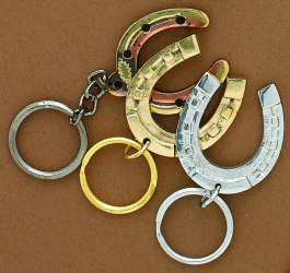 Double S Horseshoe Key Ring