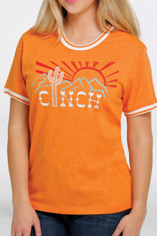 Cinch Wms Orange S/S T-Shirt MSK7890003ORG