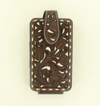 Nocona Large Pierced Tan Cell Phone Case