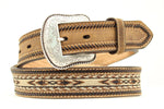 Nocona Men's 1-1/2" Ribbon Lacing Medium Brown Belt