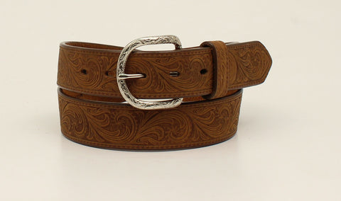 Nocona Western Scroll Medium Brown Belt