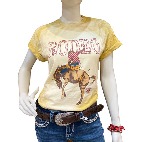 Bohemian Cowgirl Wms Rodeo Ylw T-Shrt PRCOWBOY