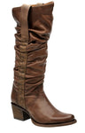 Cuadra Women's Genuine Calf Taupe Leather Boots