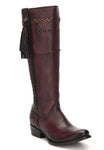 Cuadra Women's Full Grain Burgundy Leather Boots