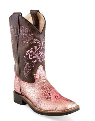 Old West Girl's Pink Leatherette Boot VB9154
