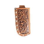Ariat Tan Leather Floral Embossed Knife Sheath