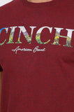 Cinch Mns Hthr Brgndy T-Shirt MTT1690483HBU