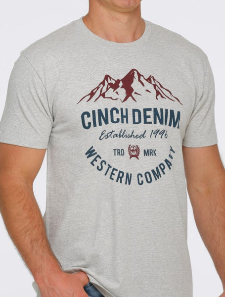 Men's Cinch Jeans Tee - Heather Khaki